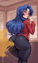 ai_generated ami ami_kawashima ass_focus bending_over big_ass fart fart_cloud fart_everywhere fart_fetish farting farting_in_face female gassy gassy_female in_bed in_bedroom kawashima kawashima_ami toradora!