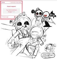 blush cuntboy dandy's_world dyle_(dandy's_world) intersex pussy request rodger_(dandy's_world) strawpage_request sweat tyoutsuki vaginal_penetration