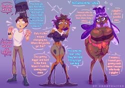 1boy 1girls bimbo bimbo_body bimbo_lips bimbofication bimbofied brain_drain brainwashed brainwashing color dumb dumbification english_text female forced_transformation gender_transformation genderswap_(mtf) identity_death ink inkling_girl intelligence_drain intelligence_loss male male_to_female mind_break mind_control mindbreak original original_character personality_change rule_63 silly smokyglitch splatoon splatoon_(series) text transformation transformation_sequence