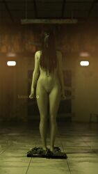 1girls 3d alternate_version_at_source bangs barefoot black_hair completely_nude completely_nude_female dead_by_daylight female female_only full_body ghost hair_over_eyes horror long_hair lucosmico monster monster_girl naked naked_female nude nude_female pale-skinned_female pale_skin pussy solo solo_female the_ring yamamura_sadako