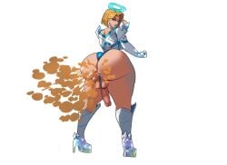 big_ass big_lips bimbo blonde_hair bubble_butt emma_frost fart fart_cloud fart_fetish farting fat_ass futanari gassylegg1ngs heels huge_ass intersex marvel short_hair