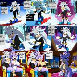 1boy 1boy1girl 1girls ai_generated blaze_the_cat female male male/female pixai silver_the_hedgehog silverknight395 tagme