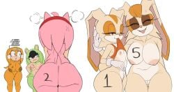 5girls a_name_for_me amy_rose anthro big_breasts breasts cream_the_rabbit dialogue fat_ass female fully_nude furry furry_female furry_only hereapathy mom_and_daughter multiple_girls no_clothes no_humans no_sex numbers poll_winner simple_background sonic_(series) sonic_the_hedgehog_(archie) sonic_the_hedgehog_(comics) sonic_the_hedgehog_(idw) sonic_the_hedgehog_(series) surge_the_tenrec text text_bubble tikal_the_echidna vanilla_the_rabbit white_background