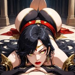 ai_generated ass close_up_view fire_emblem laying_down laying_on_stomach legs_up sonia_(fire_emblem)