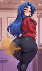 ai_generated ami ami_kawashima ass_focus bending_over big_ass fart fart_cloud fart_everywhere fart_fetish farting farting_in_face female gassy gassy_female in_bed in_bedroom kawashima kawashima_ami toradora!
