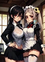 ai_generated female filia_(skullgirls) looking_at_viewer makimass_ai marie_korbel skullgirls video_games