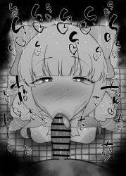 1boy :>= bar_censor blonde_hair blush bow breasts censored erection fellatio female gloves greyscale hairbow kurotama large_breasts long_hair looking_at_viewer magia_sulphur magical_girl mahou_shoujo_ni_akogarete monochrome nose_blush open_mouth oral penis pointless_censoring pov pov_crotch saliva simple_background skirt solo_focus sound_effects straight sweat tenkawa_kaoruko tile_floor tiles toilet toilet_stall tongue tongue_out