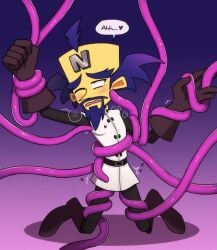 blush crash_(series) crash_mind_over_mutant crash_of_the_titans doctor_neo_cortex fondling male male_only molestation skinny tentacle tentacle_on_male toony ugly_man usagi_kii yellow_body