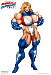 abs biceps big_breasts big_muscle blonde_hair breasts dcmatthews female hair huge_breasts large_breasts large_muscles muscles muscular_arms muscular_female muscular_legs muscular_thighs pecs