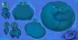 alien alien_humanoid balloon_inflation big_ass big_breasts breasts bubble_butt huge_ass inflation original original_character overweight smokey_blokey spherical_inflation sunken_head sunken_limbs thick_thighs wide_hips