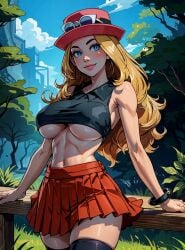 ai_generated female looking_at_viewer makimass_ai pokemon serena_(pokemon) serena_(pokemon_games)