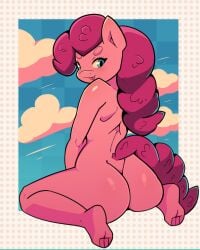 anthro big_ass my_little_pony pink_hair pinkie_pie_(mlp) solo_female spacehominid