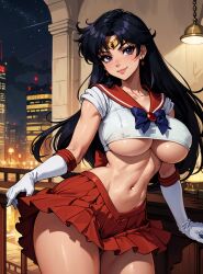 ai_generated bishoujo_senshi_sailor_moon clothing female looking_at_viewer makimass_ai medium_breasts rei_hino sailor_mars skirt