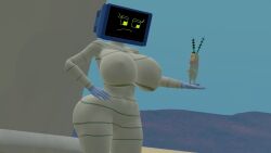 3d breasts female humanoid karen_plankton robot robot_girl robot_humanoid screen_face sheldon_j._plankton skulltronprime969 spongebob_squarepants