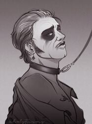 cardinal_copia collar ghost_bc looking_at_viewer smudged_makeup tagme