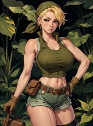 ai_generated big_breasts blonde_hair eri_kasamoto female looking_at_viewer makimass_ai metal_slug video_games