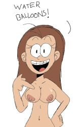 alternate_version_available braces breasts brown_hair luan_loud nickelodeon nipples pointing_at_breasts scobionicle99 text the_loud_house thin