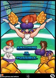 1futa 2girls ann_possible antizero big_breasts big_penis cheerleader clothed clothing comic comic_page dark-skinned_female female flaccid fully_clothed futanari gigantic_breasts ginger huge_ass huge_balls huge_breasts huge_cock human kim_possible kimberly_ann_possible light-skinned_female light-skinned_futanari light_skin mostly_clothed standing thick_thighs wide_hips