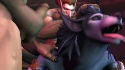 3d animated anthro from_behind furry mp4 nerva sex sound tagme threesome troll troll_(warcraft) vaginal_penetration video warcraft worgen worgen_female world_of_warcraft