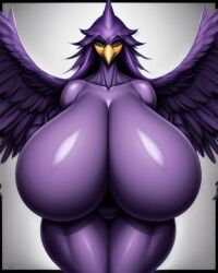 1girls ai_generated ass big_ass big_breasts big_butt bird bird_humanoid bird_wings breasts busty bustypurplebird female furry furry_ass furry_breasts furry_ears furry_female furry_tail girl original original_character purple_body purple_eyes purple_hair purple_skin skibidiuwu wings