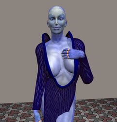 1girls 3d bald farscape female pa'u_zotoh_zhaan solo solo_female tagme