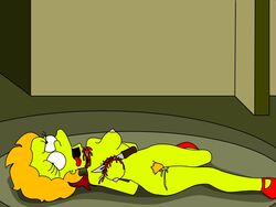 female female_only gore guro human lisa_simpson nipples solo the_simpsons what wolverine_(artist) yellow_body