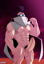 abs balls bara biceps big_balls big_penis daddy dilf erection invader_zim kiwart male male_nipples male_only male_pubic_hair manly mature_male muscular_male nickelodeon nipples nude pecs penis professor_membrane