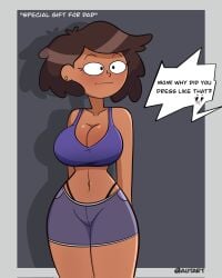 amphibia anne_boonchuy autart blush breasts cleavage clothed clothing disney heart hips meme milf mrs._boonchuy oum_boonchuy wide_hips