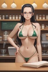 ai_generated bikini breasts female female_only midriff navel nico_robin one_piece robinlover solo tagme