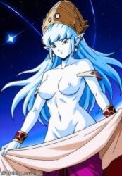 aeos agios ai_generated aios aiosu blue_body blue_eyes blue_hair divinity_essence dragon_ball dragon_ball_heroes goddess henry ladyaeos large_breasts perfect_body pointy_ears super_dragon_ball_heroes supreme_kai_of_time time_power_unleashed_form time_power_unleashed_form_(dragon_ball)