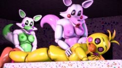 3d 4k accurate_art_style animatronic back_massage back_rub bedroom_eyes black_eyes blue_eyes disboi215 five_nights_at_freddy's five_nights_at_freddy's_2 fnaf_world fox_tail glowing_eyes green_body green_breasts green_nipples hands_together head_on_hands highres horny_eyes laying_on_stomach lipstick longing_eyes looking_at_each_other looking_from_behind mangle_(fnaf) massage naked naked_female one_eye_closed pink_body pink_breasts pink_cheeks pink_nipples purple_cheeks purple_lipstick red_cheeks red_lipstick robot rosy_cheeks rubbing sfm shiny_skin sideboob source_filmmaker tangle_(fnaf) toy_chica_(classic) toy_chica_(fnaf) white_body yellow_body yellow_breasts yellow_eyes yuri