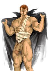 1boy abs balls bandaged bandaged_chest bandaged_stomach bara bara_tiddies bara_tits big_muscles big_pecs big_penis black_cape blue_eyes cape facial_hair fairy_tail flaccid flaccid_penis gildarts_clive huge_cock huge_penis human human_only hydaria large_penis looking_at_viewer male male_chest male_focus male_only manboobs moobs muscle muscles muscular muscular_male muscular_thighs naked nipples nude nude_male orange_hair pecs pectorals penis presenting pubic_hair scar scar_on_chest scar_on_stomach scarred simple_background smirk smirking smirking_at_viewer solo solo_focus solo_male standing testicles thick_penis thick_thighs uncensored undressing veiny_penis white_background