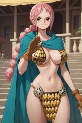 ai_generated bikini_armor breasts female female_only midriff navel one_piece rebecca_(one_piece) robinlover tagme