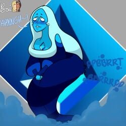 blue_diamond_(steven_universe) blue_eyes cartoon_network diamond_authority dress fart fart_cloud fart_fetish farting farts female female_only gem_(species) giantess steven_universe white_hair