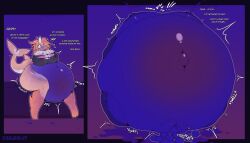 2026 7:4 absurd_res anthro aquatic areola areola_slip artist_name belly belly_expansion berry_juice beverage big_belly big_breasts black_clothing blue_eyes blueberry_inflation blueberry_juice bodily_fluids breasts clothed clothing colored comic digital_media_(artwork) egg english_text expansion eyewear female fin fish genitals glasses hair hand_on_belly hand_on_breast hi_res horn huge_belly huge_breasts hyper hyper_belly hyper_breasts hyper_genitalia hyper_pregnancy hyper_vulva inflation juice_(beverage) lactating markings navel nude orange_body orange_hair outie_navel oviposition partially_clothed pregnant shaded shark shocked surprised tail text torn_clothing vulva wearing_glasses white_body zegorav