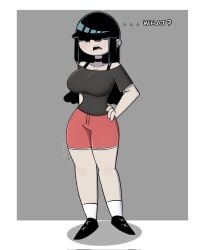 1girls aged_up autart breasts female female_focus female_only goth lucy_loud nickelodeon the_loud_house wide_hips