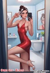 1femboy ai_generated crossdressing cute_male dres femboy high_heels jess_(zenit2) mirror_selfie oc otoko_no_ko sissy trap yaoi zenit2