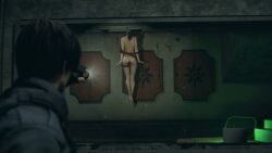 3d ambiguous_penetration anal captured caught caught_in_the_act claire_redfield defeated holding leon_scott_kennedy oral_sex resident_evil resident_evil_2 resident_evil_2_remake tentacle tentacle_sex third_person_view vulint