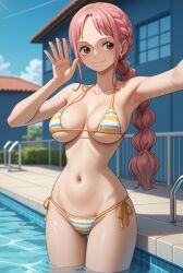 ai_generated bikini breasts female female_only midriff navel one_piece rebecca_(one_piece) robinlover tagme