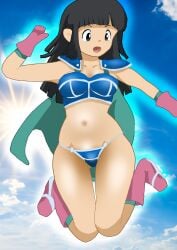 bikini bikini_armor black_hair chichi chichi's_armor dragon_ball female_focus navel stock_(pixiv)