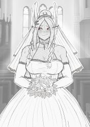 1girls big_breasts blush bunny_ears bunny_girl ettso miruko my_hero_academia tagme wedding_dress wholesome