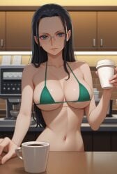 ai_generated bikini breasts female female_only midriff navel nico_robin one_piece robinlover solo tagme