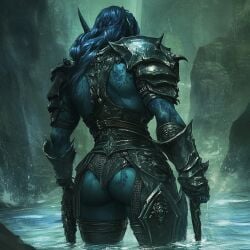 ai_generated big_ass blue_body blue_skin curvy curvy_female darkinea_realm female