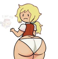 ass blush fionna_the_human_girl looking_back white_panties