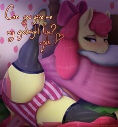 acution adult_female animal_genitalia apple_bloom_(mlp) big_ass big_butt br333 crotchboobs equine equine_pussy female friendship_is_magic horse mare mare_pussy my_little_pony my_little_pony_friendship_is_magic non-human_bra nsfw panties pony ponytail socks tail ych