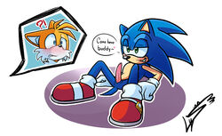 ?! anthro blush canine erection fox hedgehog inviting lyslash male mammal penis sonic_(series) sonic_the_hedgehog tails yaoi