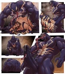 anal anal_sex balls bara big_penis boner cum cum_in_ass cum_inside erection gay male male_only marvel marvel_comics muscles muscular orgasm penis sex spider-man_(series) venom_(marvel) wolfshirtart