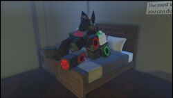 2boys 3d 3d_(artwork) 3d_animation anal anal_sex animal_genitalia animal_penis animated anthro anthro_on_anthro anthro_only anthro_penetrated anthro_penetrating anthro_penetrating_anthro balls bed bedroom black_ears black_fur cum cum_in_ass cum_inside cumming cumming_in_ass cumming_inside cumming_while_penetrating erect_penis erection fuck fucking furry furry_ears furry_male furry_only gay gay_anal gay_domination gay_male gay_sex glowing_genitalia glowing_penis green_(greentoaster) green_pawpads green_penis greentoaster knot knotted_penis knotting looking_at_another looking_at_partner lying lying_on_back made_using_roblox male male/male male_focus male_only male_penetrated male_penetrating male_penetrating_male missionary missionary_position no_sound nostrils pawpads paws penis protogen protogen_armor protogen_visor red_(greentoaster) red_pawpads red_penis roblox robloxian self_upload sex sheath stockings tagme video white_ears