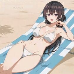 1girls ai_generated background beach beach_background black_hair black_hair_female blush blushing_at_viewer blushing_female cleavage color eyes_open fat_ass fat_ass_teen fat_breasts fat_butt female female_only female_pervert girl_only happy happy_female long_hair long_hair_female medium_ass medium_breasts medium_butt naughty naughty_face naughty_smile only_female only_girl open_eyes open_mouth pervert purple_eyes purple_eyes_female remastered seductive seductive_body seductive_pose smile smiling solo solo_female solo_focus spairk1313 suou_yuki teen_girl teenage_girl teenager thick_legs thick_thighs thighs tokidoki_bosotto_russian_de_dereru_tonari_no_alya-san underboob upscaled white_bikini wide_hips young young_female young_girl young_woman