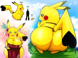 1boy 1boy1girl 1girls 2017 animal_ears anthro ass breasts butt butt_crack cleavage cosplay_pikachu female female_focus female_only fur furry huge_breasts large_ass large_breasts lipstick looking_back makeup nintendo nude pikachu pokémon_(species) pokemon pokemon_(game) pokephilia rear_view smile smiling smiling_at_viewer solo tail walter_sache wsache2020 yellow_skin